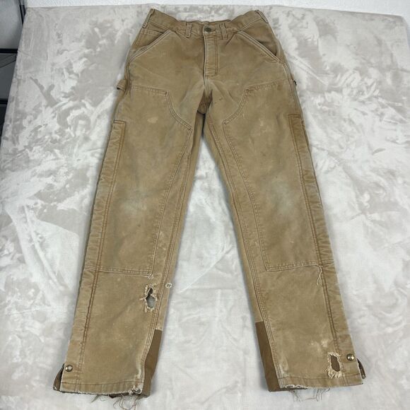 Carhartt Other - VTG Carhartt Pants Mens 30x32 Sherpa Lined Canvas Double Knee Work Thrashed B157
